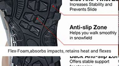 TIDEWE Rubber Neoprene Boots Men and Women, Waterproof Durable 6mm Neoprene Boot, Rain Boot