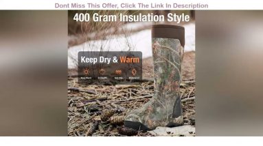 Deal Product HISEA Apollo Pro 400G Insulated Men's Hunting Boots Waterproof Rubber Muck Mud Boots