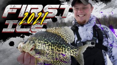 First ICE Crappie Fishing!! | Northern WI 2021