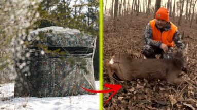 Deer Hunting from the TideWe See Through Blind!! (Big Doe Down!!)
