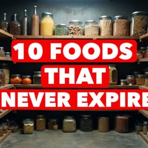 10 FOODS TO STOCKPILE THAT NEVER EXPIRE! Best Prepping Food