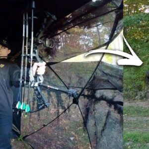 Youth Hunter Smokes BIG Doe With a Bow!! | TideWe See-Through Ground Blind