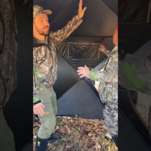 Warning: Entering this blind may cause extreme hunting bro happiness 🤣🦌#TideWe #DeerHunting