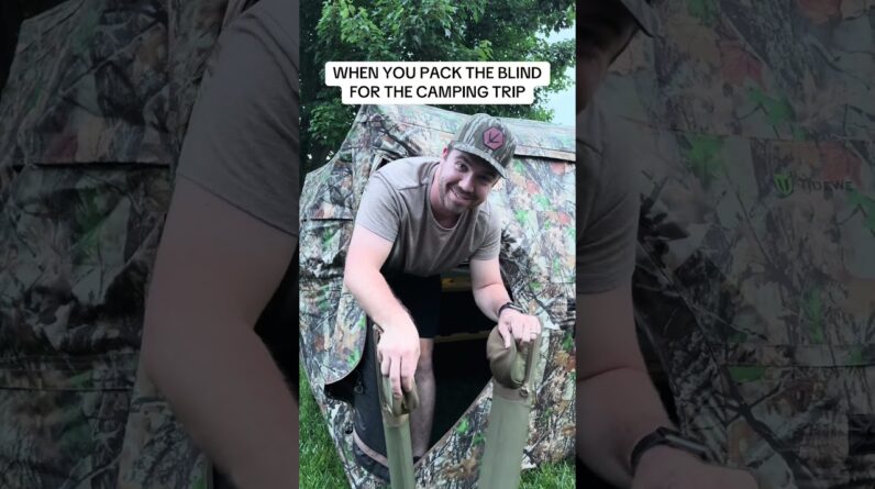 When you pack the blind for a camping trip… 🏕️👀A solid setup outdoors. More versatile than expected.