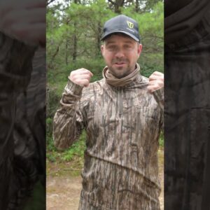 One less button. A small detail that makes this hunting shirt easier to take off with the mask on.