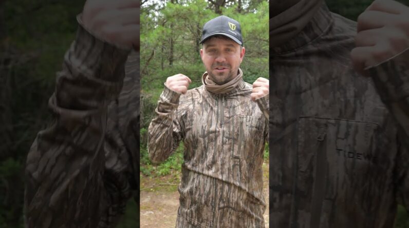 One less button. A small detail that makes this hunting shirt easier to take off with the mask on.