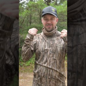 One less button. A small detail that makes this hunting shirt easier to take off with the mask on.